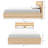Harlow Queen Size Slatted Bedframe and Headboard with Integrated Light-812875426