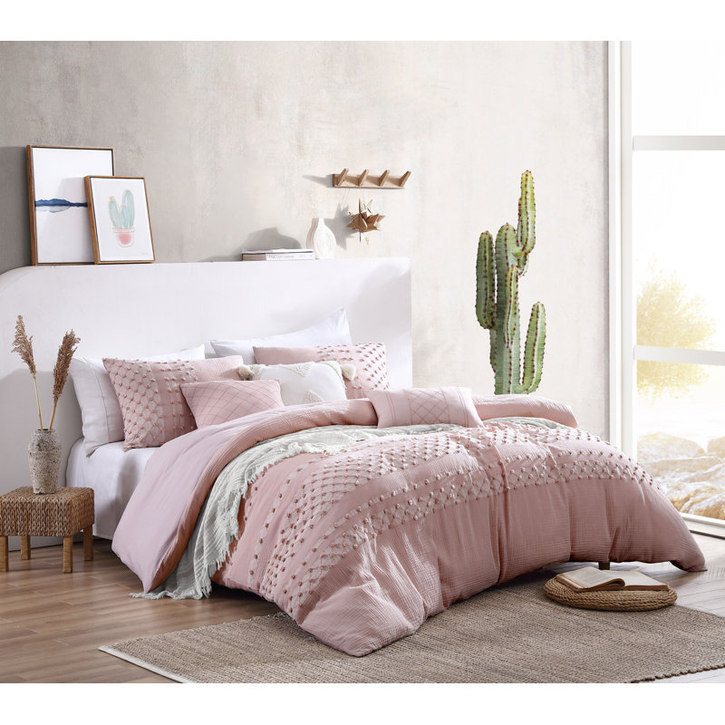 Ensemble d'édredon 5 pièces 100% coton Swift Home Swock Home - 2 coussins décoratifs inclus - chaleur toutes saisons, durable, facile d'entretien