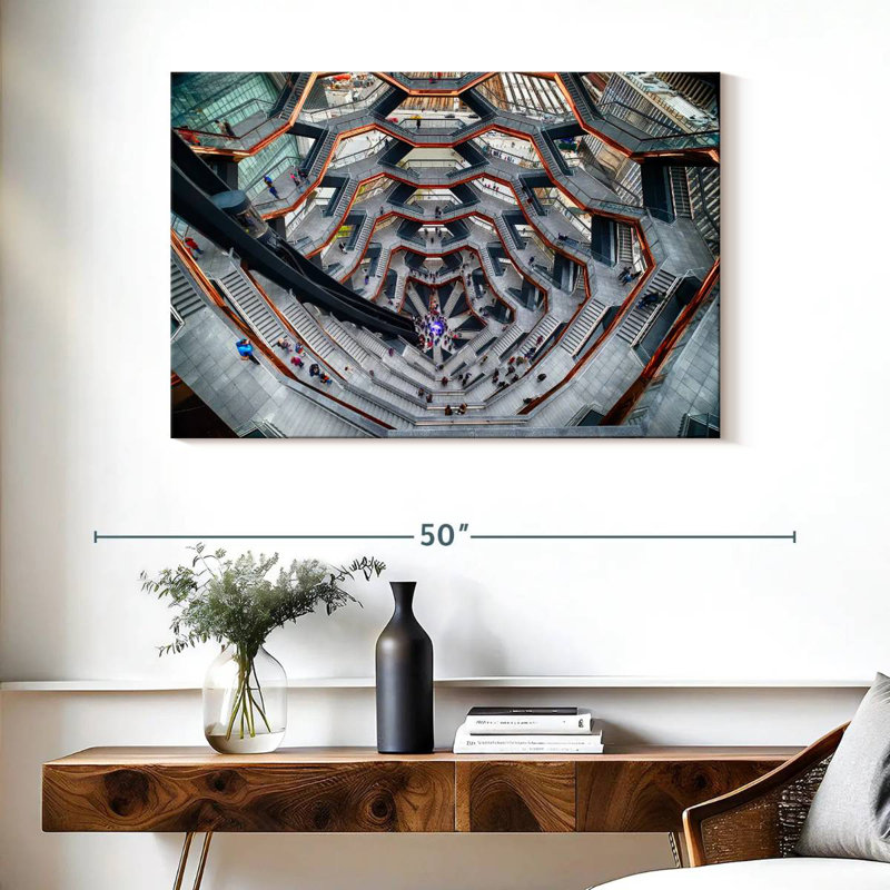 Lilie intérieur du navire Hudson Yards Manhattan, H 26 po x l 39 po