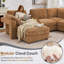 6 - Piece Teddy Corner Sectional Sofa, 5-Seater Modular Couch with 1 Ottoman and 2 Storage Side Tables-122897455