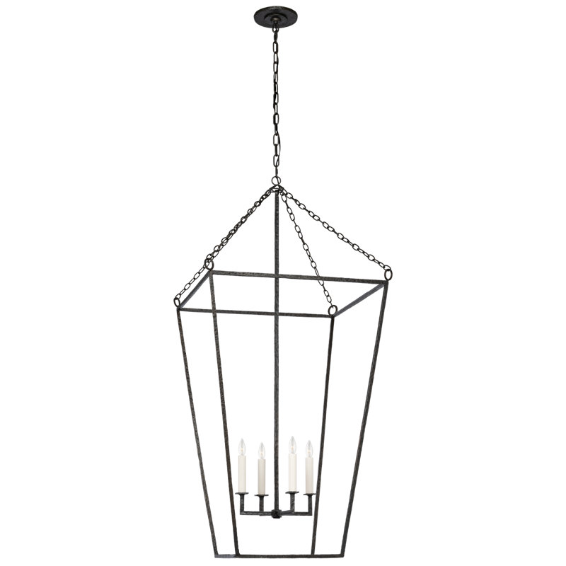 Malloy 4 - Light Chandelier, Aged Iron, 50" H x 23.75" W x 23.75" D