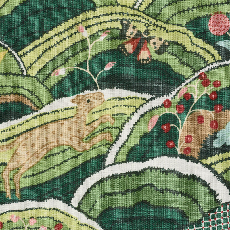 Rolling Hills Fabric, Green