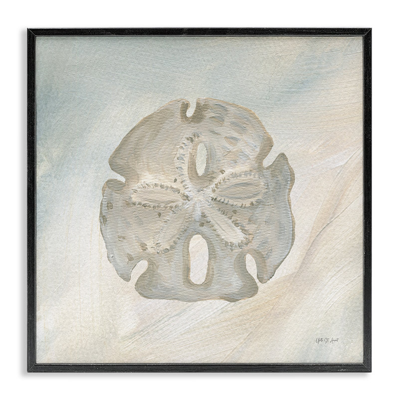 Sable sur fond beige, estampe numérique par Yvette St. Amant, H 12 po x l 12 po, Giclée encadrée noir minuit