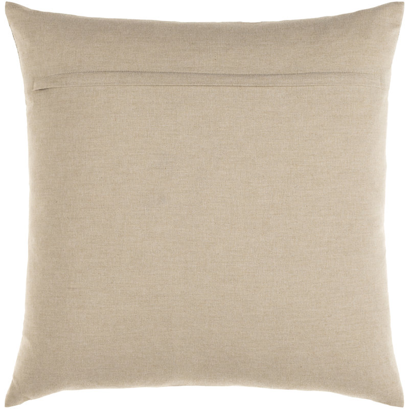 Square 100% Cotton Pillow Cover, 18" x 18", Pillow Cover Only - No Insert, Brown/Black