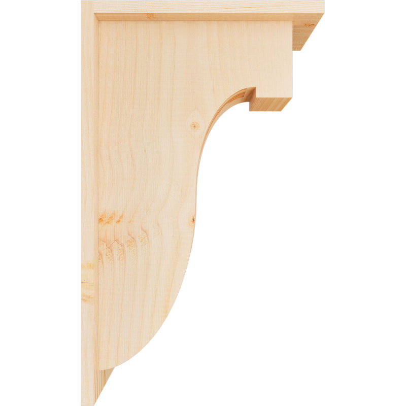 Del Monte Corbel w/Backplate, 20" H x 5.5" W x 12" D, Douglas Fir, Smooth
