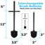 Blue Donuts Metal Toilet Brush Set-55332449