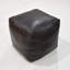 POUF BRUN CHOCOLAT BRUN EN CUIR FABRIQUÉ À LA MAIN ÉCRÉABLE À LA MAIN BAH HOMES - 18 po x 18 po x 18 po, de forme carrée, de couleur unie, cuir uni Buffalo, en coton recyclé Genunie, rembourré en coton recyclé, repose-pieds pour le salon, la salle d'étude , Patio