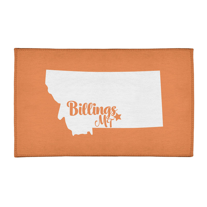 Tapis zone orange en polyester billings montana, Rectangle 2 pi x 3 pi