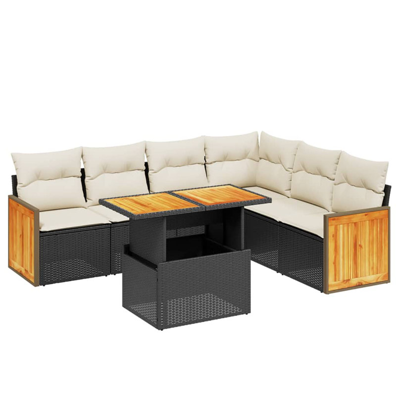 Ensemble de canapé de jardin en rotin PE Vidaxl
