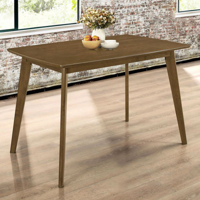 Chestnut Dining Table - Solid Wood, Rectangular Shape With Angled Legs For A Long-lasting And Versatile Retro Stylish