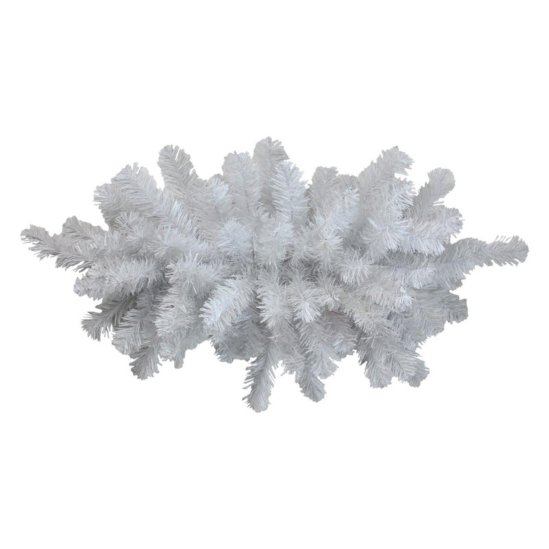 Ornement de Noël 32 "en pin artificiel - non éclairé, Blanc