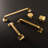 Forge Collection Handle Pull - 7-9/16" Center to Center Cabinet Pull Brushed Golden Brass - Farmhouse Hardware for Drawers & Cabinets-117025898-30748667-133044351