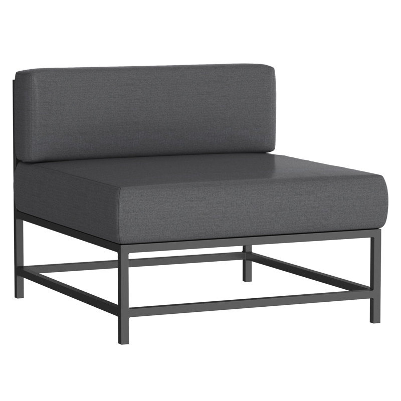 Delano Outdoor Lounge Chair, Tex Gray, Cast Slate