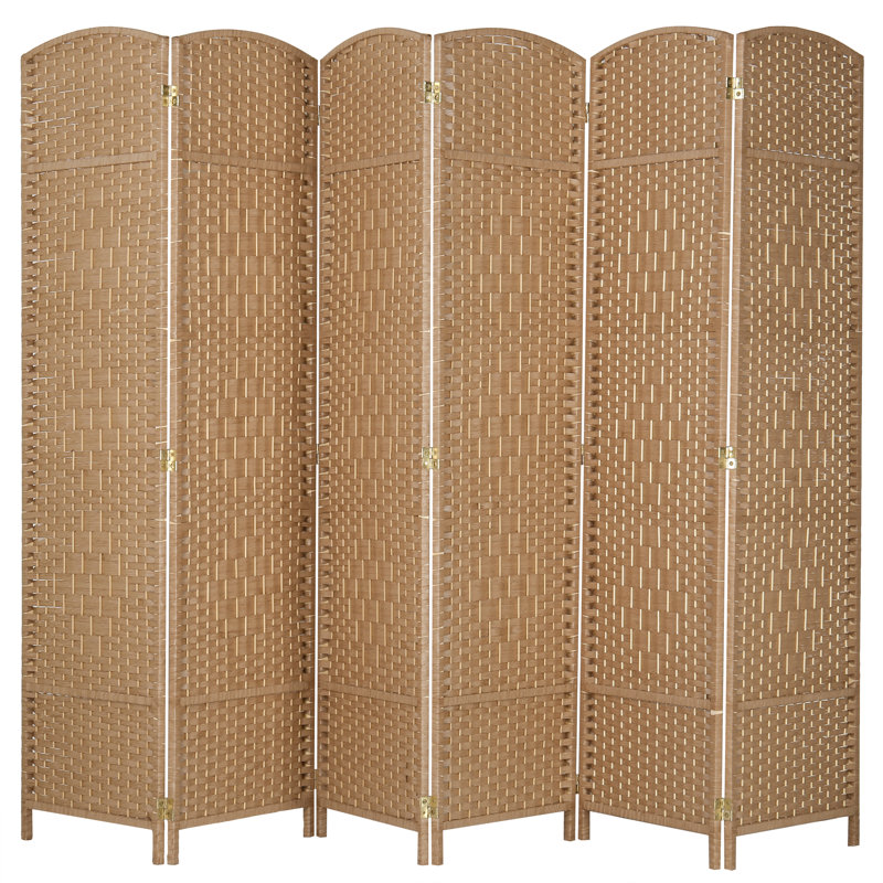 299.7Cm W x 180.3Cm H 6 - Panel Solid Wood Room Divider