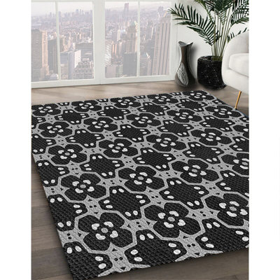 Tapis 100% à motifs lavables à la machine 2989 WSH-PAT3076-GRY