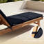 Coussin de chaise longue à profil bas avec rembourrage en mousse haute densité et structure en bois massif