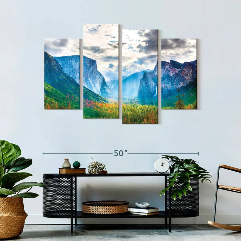 «Scenic Yosemite National Park», reproduction sur toile, H 32 po x l 52 po x P 1,25 po