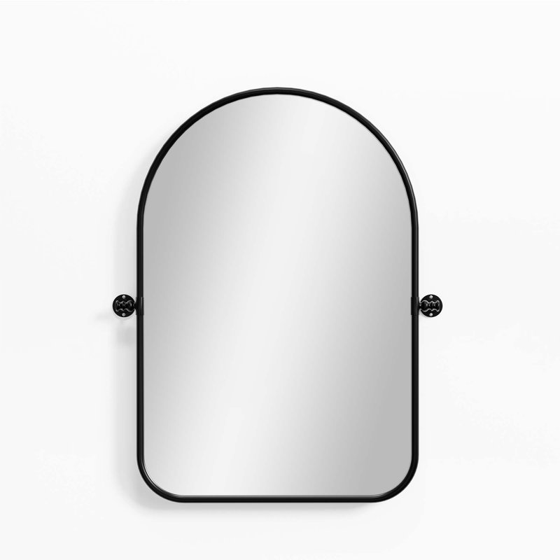 Iron Wall Mirror, Black, 35" x 24"