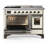 Majestic III Series 48 Inch Dual Fuel Range with 5 Sealed Burners, Griddle, Frenchtop in Antique White (Liquid Propane, Burnished Trim)-124828678-124828679-124828671