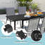 Table de salle à manger extensible 11 pièces avec 6 chaises empilables-1421564785