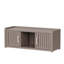 Armoire de rangement à chaussures en résine 46,86 "avec 2 portes et tablettes réglables (brun clair / gris)-1246474680
