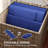 Foldable Chaise Lounge Cushion Set of 2, Outdoor Lounge Chair Cushion Set, UPF50+ 230gsm Olefin, 80" x 26" Dark Blue-2007100004