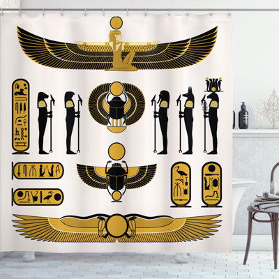 Shower Curtain with Hooks Included