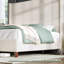 Grand lit plateforme à oreilles tapissier Crofford, crème-2023249148-2023249136
