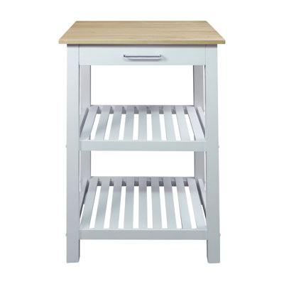 Herriott 23'' Wide Prep Table with Solid Wood Top