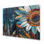 Décoration murale en métal orange et bleu Reflections of a Free Mind I - Boho Feather-1870340590-1818439214