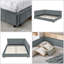 Grand canapé-lit en velours capitonné style Mid-Century avec dossier et accoudoirs, sans sommier, chambre ou salon, gris (85,5 po x 64,5 po x 30,5 po)-1541551093