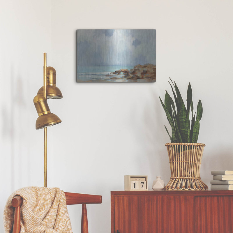  «Morning At Stone Beach» par Silvia Vassileva, art mural en métal, 24 po x 16 po, H 16 po x l 24 po