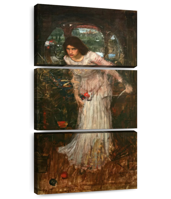 La Dame de Shalott en 1894, H 27 po x l 12 po