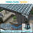 12×20Ft Pergola With Curtains & Netting, Dark Gray