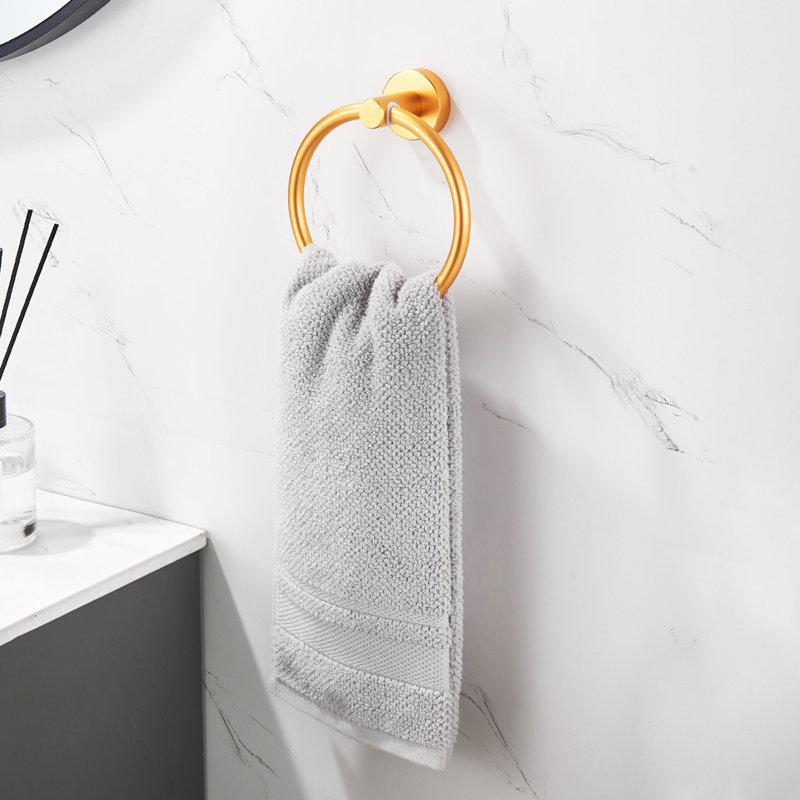 Bathroom Hardware Set, Thicken Space Aluminum 6 Pcs Towel Bar Set- 24 Inches Wall Mounted, Gold