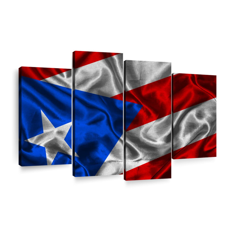 Drapeau de Porto Rico, reproduction d'art sur toile, H 22 po x l 36 po x P 1 po