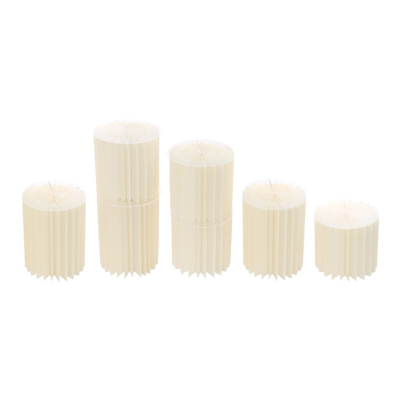 7PCS Foldable Paper Column Display Stands Round Cylinder Wedding Flower Stands, 7