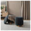 Ensemble de repose-pieds contemporain en bois naturel et tissu vert - ensemble de 2