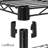 CAPHAUS 3-Tier Adjustable Height Wire Shelving Unit, Storage Shelf, 3-Tier Without Wheels, Black