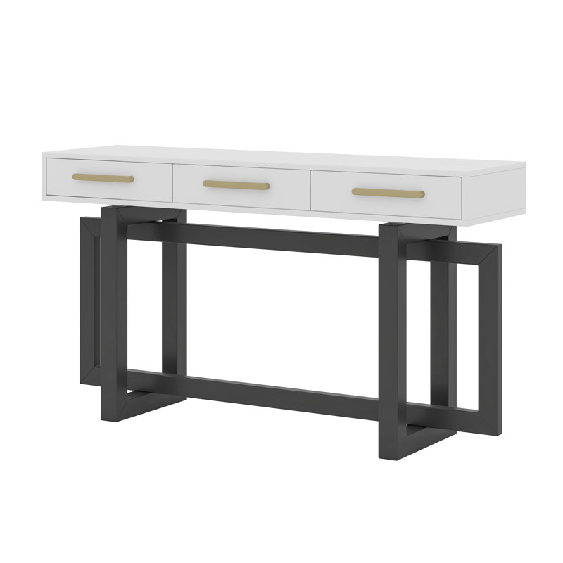 Elegant Console Table With Three Drawers