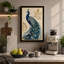 Ornamental Peacock Japandi - Wrapped Canvas-653707366-653707368