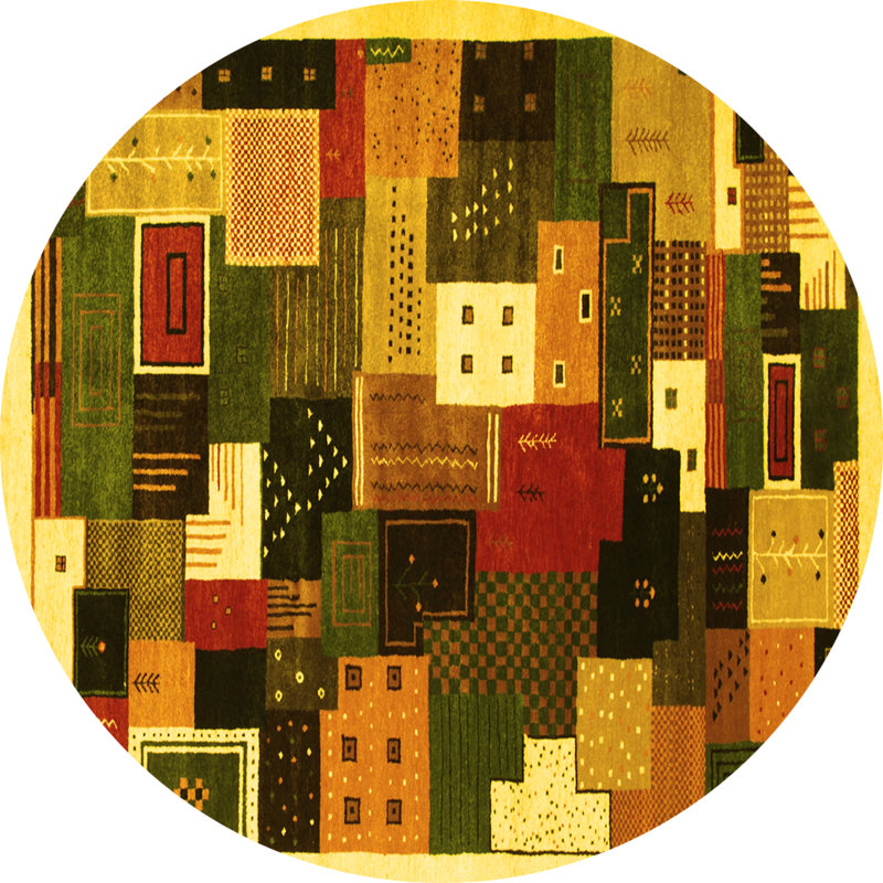 Performance Abstract Indoor Rug, Round 3'
