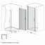 Porte de douche pivotante 35 à 34 po x 72 po, cadre en aluminium, demi-cadre, film en verre trempé anti-déflagrant de 1/4 po (6 mm)
