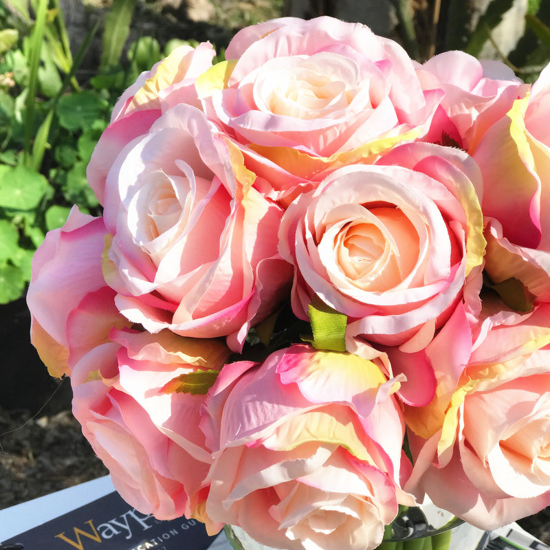 Tiges de roses artificielles ouvertes, Rose