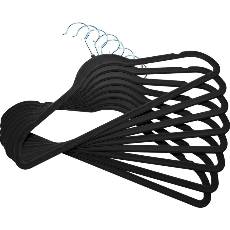 Simplify 25-Pack Velvet Clothing Hanger (Black) in the Hangers department  at