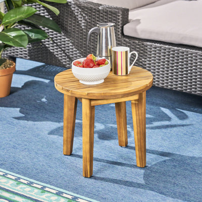 Table d'appoint 16 po en bois de style rustique, finition, construction en bois, avec style