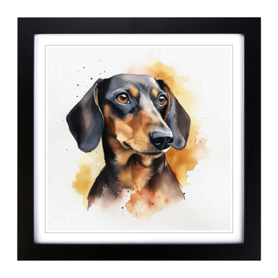 Dachsund Watercolour No.1 - Framed Print