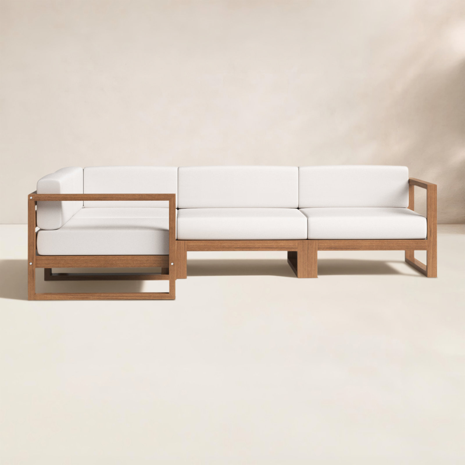 Upland 102" Teak Patio Sectional
