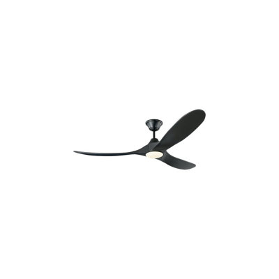 Ventilateur de plafond extérieur Generation Lighting 3MAVR60BKKBD Maverick DEL 60 po noir, pales noires avec télécommande