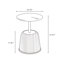 Ensemble de table de salon moderne 2 pièces Anderson avec base en acier inoxydable recouverte de cuir végétalien crème-1721188131